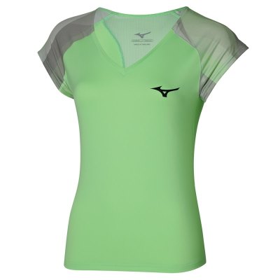 Camisa Mizuno Release Printed Tee Mujer - Verdes - Chile M145TKLQCU
